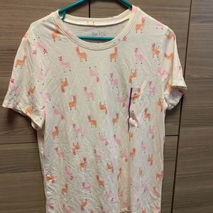 White Llama Tee